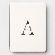 Personalized Modern Black Script Monogrammed