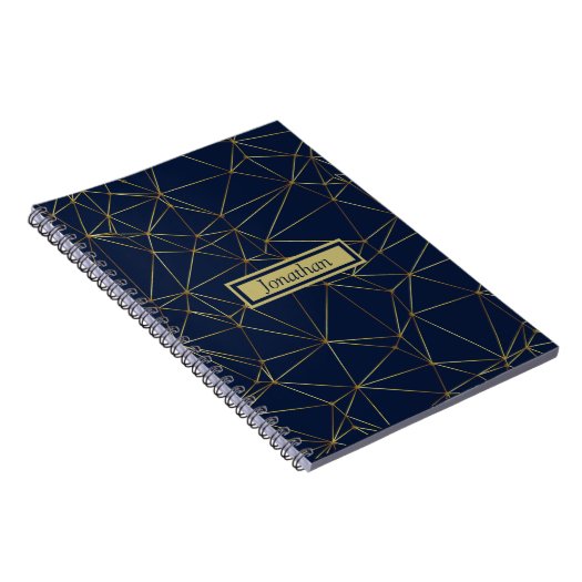 Personalized Modern Blue Brown Geometrical Design