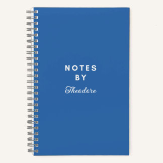 Personalized Modern Blue Notebook