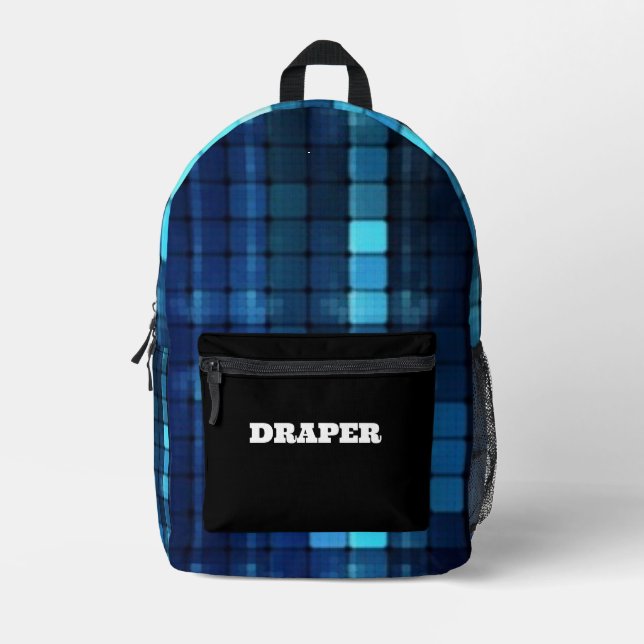 Personalized Modern Blur Pattern  Printed Backpack (Front)