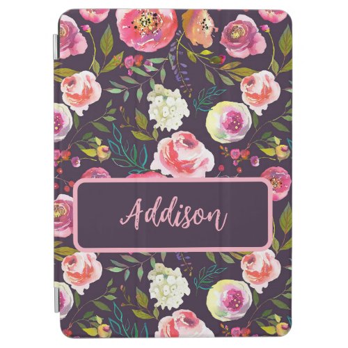 Personalized Modern Boho Floral iPad Air Cover
