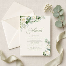Personalized Modern Botanical Wedding Details