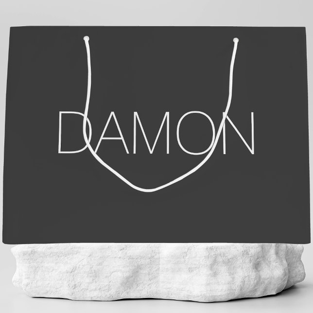 Personalized Modern Bridal Party Groomsman Wedding Large Gift Bag (Creator Uploaded)