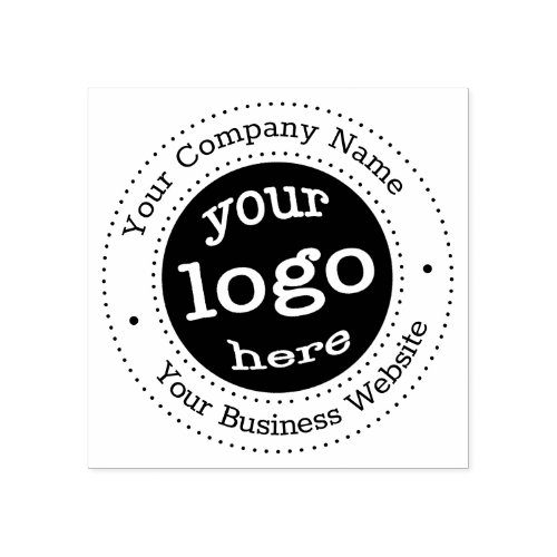Personalized Modern Business Company Logo Round Rubber Stamp