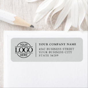 Personalized Modern Business Logo Return Address Label