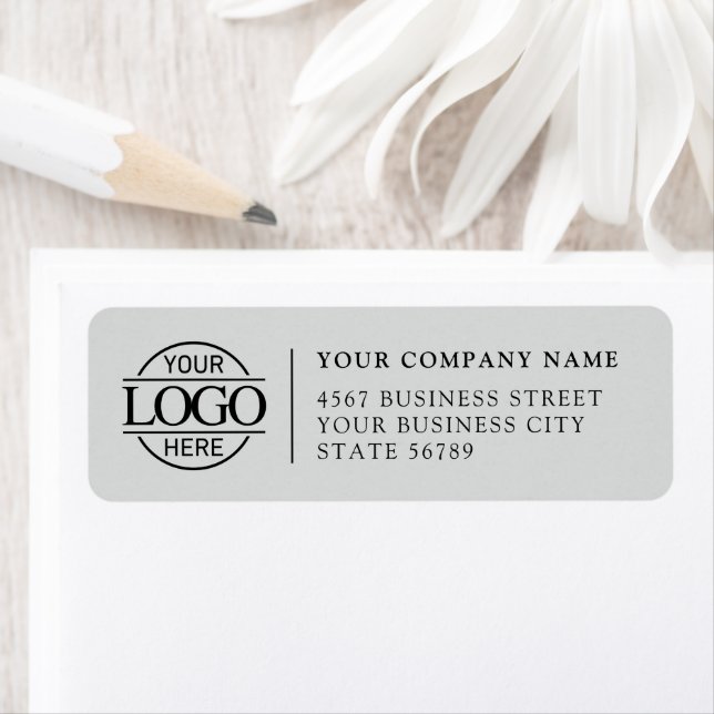 Personalized Modern Business Logo Return Address Label (Insitu)