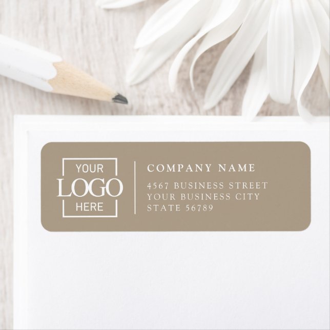 Personalized Modern Business Logo Return Address Label (Insitu)