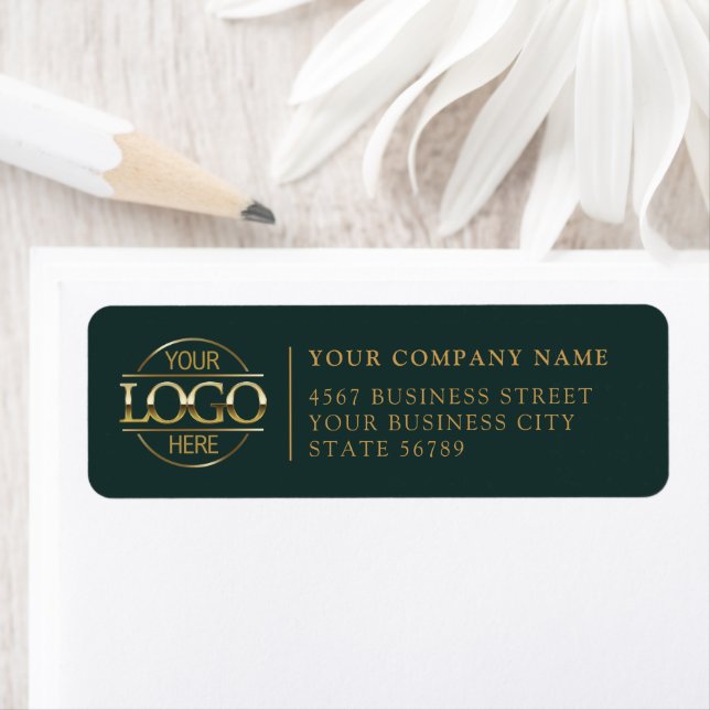 Personalized Modern Business Logo Return Address Label (Insitu)