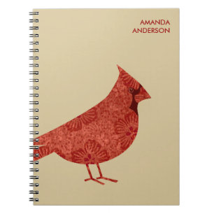 Personalized Modern Cardinal Journal / Notebook