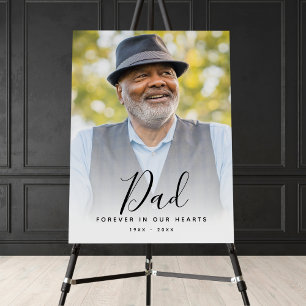 Personalized Modern Celebration of Life Funeral Foam Board