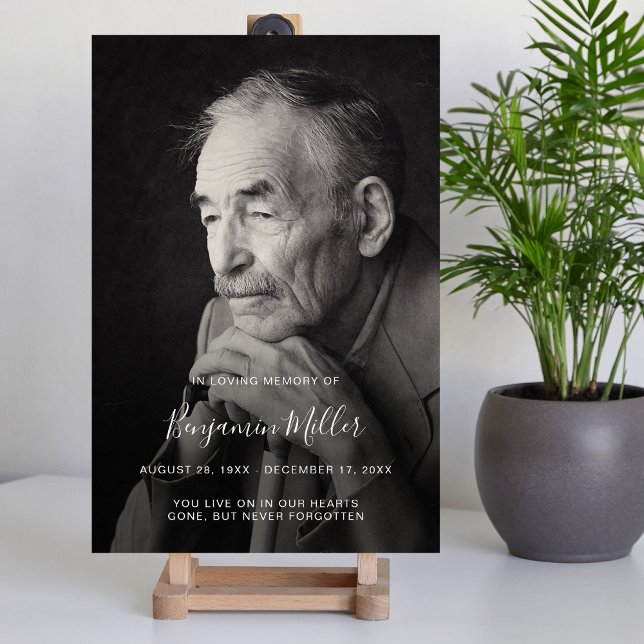 Personalized Modern Celebration of Life Funeral  Foam Board (Creator Uploaded)