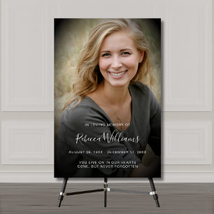 Personalized Modern Celebration of Life Funeral Foam Board