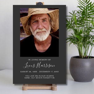 Personalized Modern Celebration of Life Funeral Foam Board