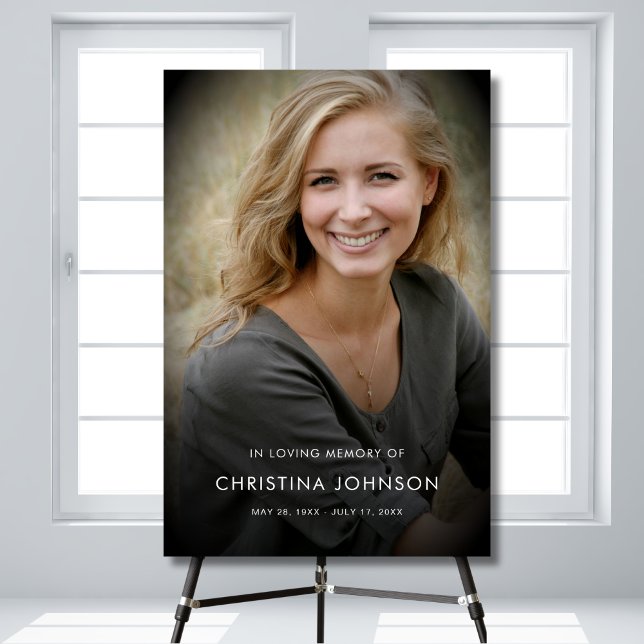 Personalized Modern Celebration of Life Funeral  Foam Board (Creator Uploaded)
