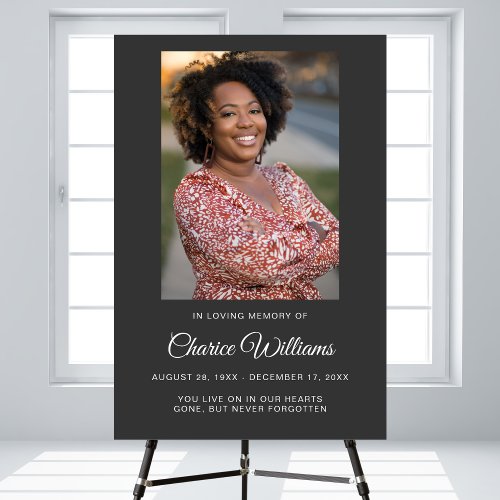 Personalized Modern Celebration of Life Funeral Foam Board