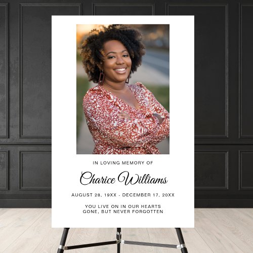 Personalized Modern Celebration of Life Funeral Foam Board