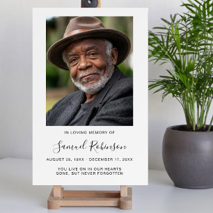 Personalized Modern Celebration of Life Funeral Foam Board