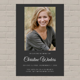 Personalized Modern Celebration of Life Funeral Poster