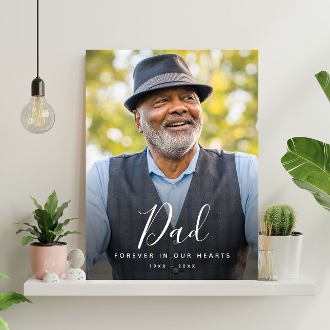 Personalized Modern Celebration of Life Funeral Poster (Dad Memorial Poster)