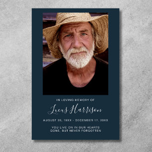 Personalized Modern Celebration of Life Funeral Poster