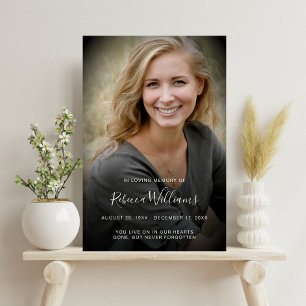 Personalized Modern Celebration of Life Funeral Poster