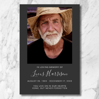 Personalized Modern Celebration of Life Funeral Poster