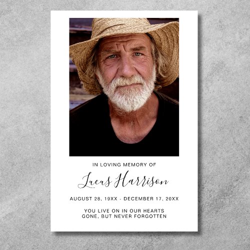 Personalized Modern Celebration of Life Funeral Poster