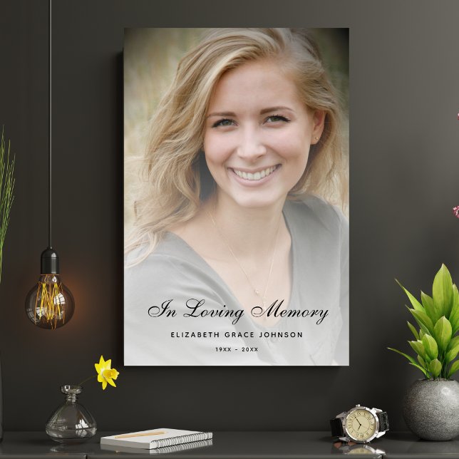 Personalized Modern Celebration of Life Funeral Poster (Custom Photo Memorial Poster)