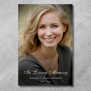 Personalized Modern Celebration of Life Funeral Poster
