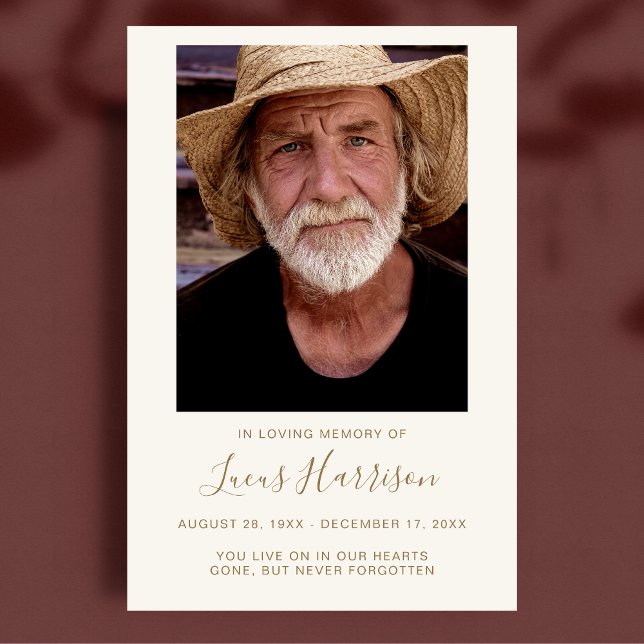 Personalized Modern Celebration of Life Funeral Poster (Custom Photo Memorial Poster)