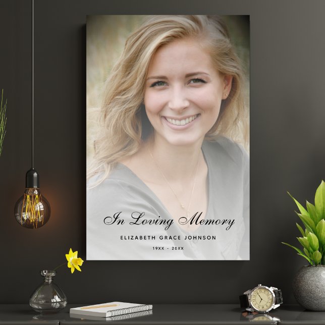 Personalized Modern Celebration of Life Funeral Poster (Custom Photo Memorial Poster)