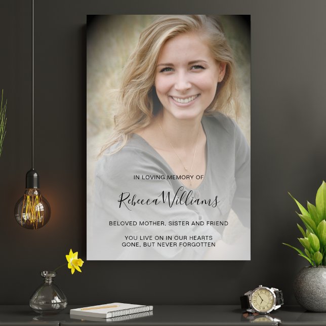 Personalized Modern Celebration of Life Funeral Poster (Custom Photo Memorial Poster)