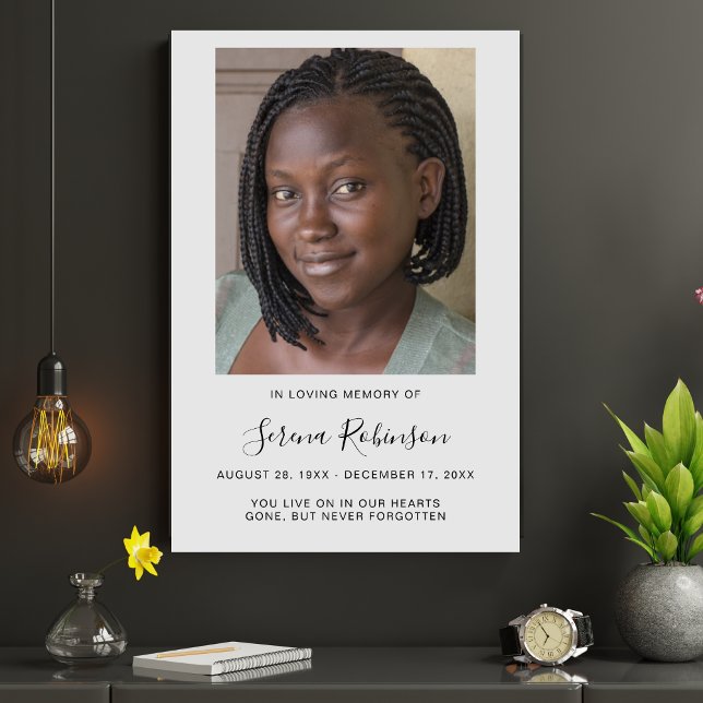 Personalized Modern Celebration of Life Funeral Poster (Photo Memorial Poster)
