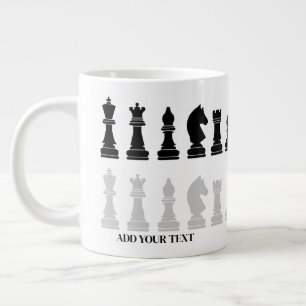 Personalized Modern Chess Piece Game  Giant Coffee Mug
