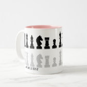 Personalized Modern Chess Piece Game  Two-Tone Coffee Mug (Front Left)