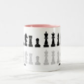 Personalized Modern Chess Piece Game  Two-Tone Coffee Mug (Center)