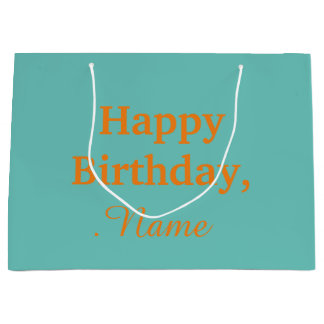 Personalized Modern, Chic Happy Gift Bag