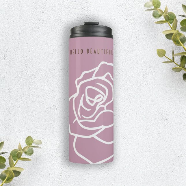 Personalized Modern Chic Pink Rose Thermal Tumbler (Creator Uploaded)