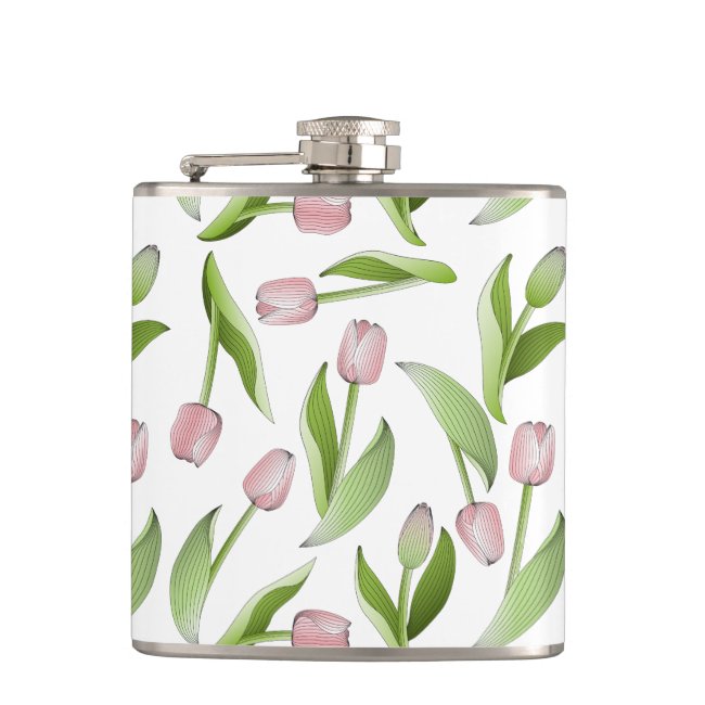 Personalized Modern Chic Pink Tulip Floral Pattern