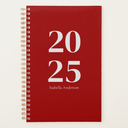 Personalized Modern Chic Red Wine MonthlyWeekly Planner