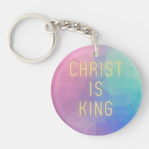 Personalized Modern Christ Is King Keychain