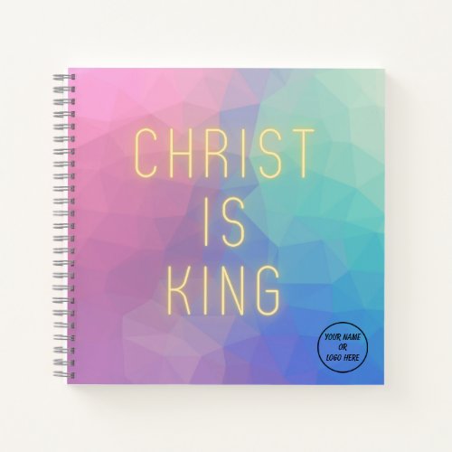 Personalized Modern Christ Is King Notebook