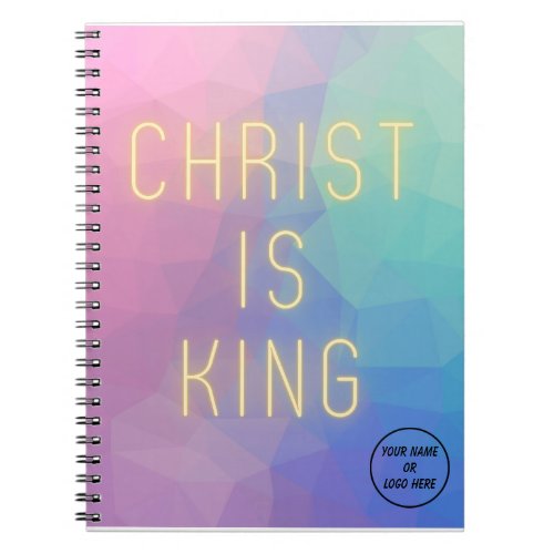 Personalized Modern Christ Is King Notebook