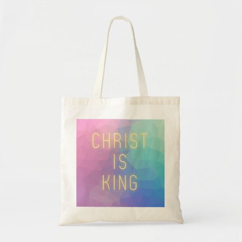 Personalized Modern Christ Is King Tote Bag