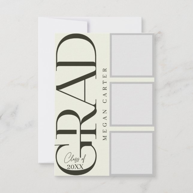 Personalized Modern Class of 2025 Graduation Card (Front)