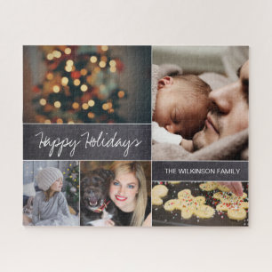 Personalized Modern Collage Photo Puzzle for Famil