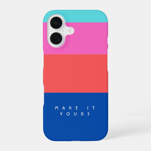 Personalized Modern Color Block Pattern Iphone Case (Back)