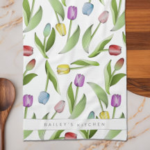Personalized Modern Colorful Tulip Floral Pattern