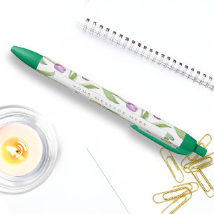 Personalized Modern Colorful Tulip Floral Pattern Pen