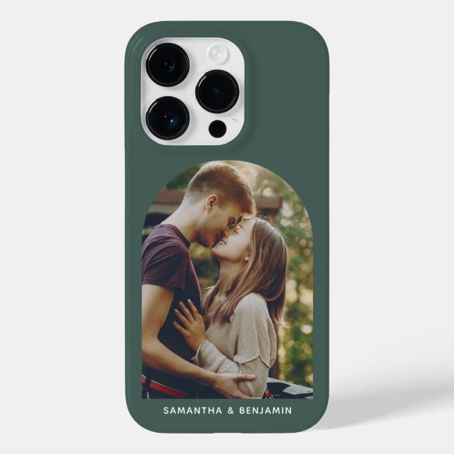 Personalized Modern Couples Photo Keepsake Case-Mate iPhone Case (Back)